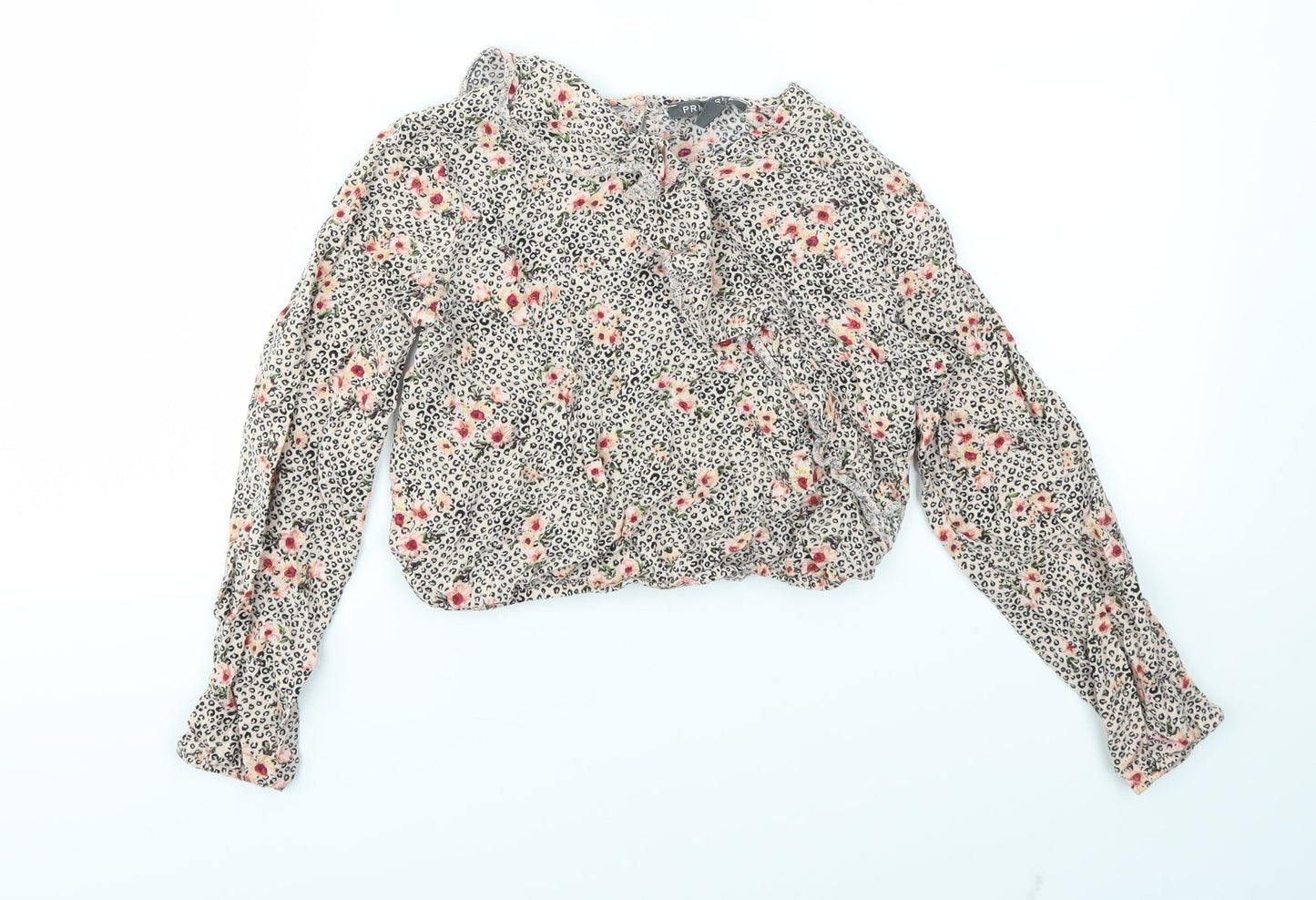 Primark Girls Multicoloured Animal Print  Basic T-Shirt Size 10-11 Years