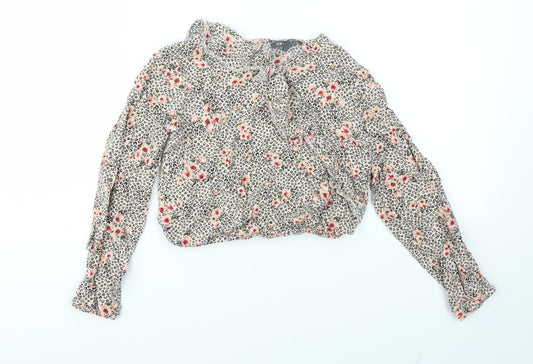 Primark Girls Multicoloured Animal Print  Basic T-Shirt Size 10-11 Years