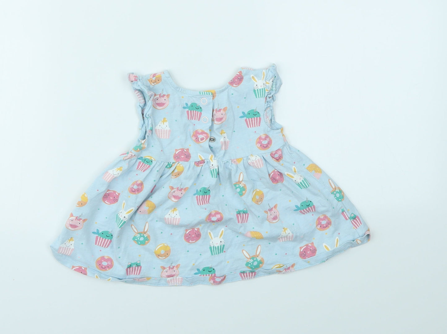 Blue Zoo Girls Blue Animal Print  Fit & Flare  Size 3-6 Months
