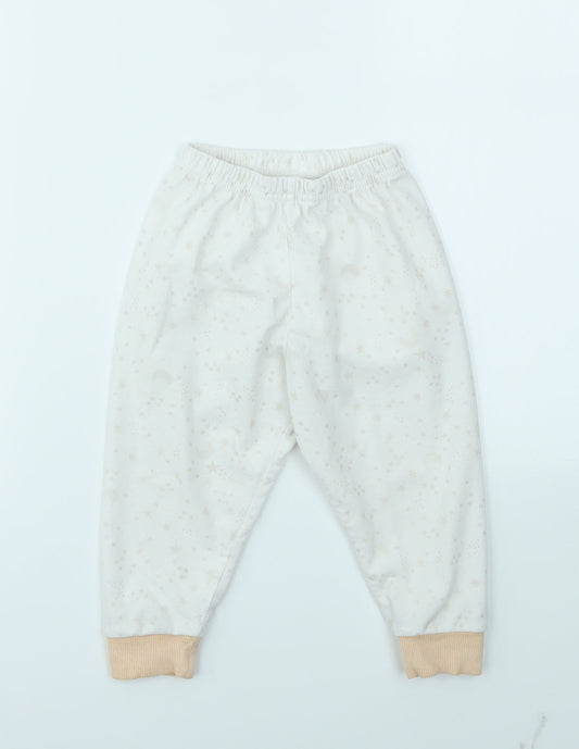 Matalan Girls Ivory Argyle/Diamond  Capri Trousers Size 12-18 Months