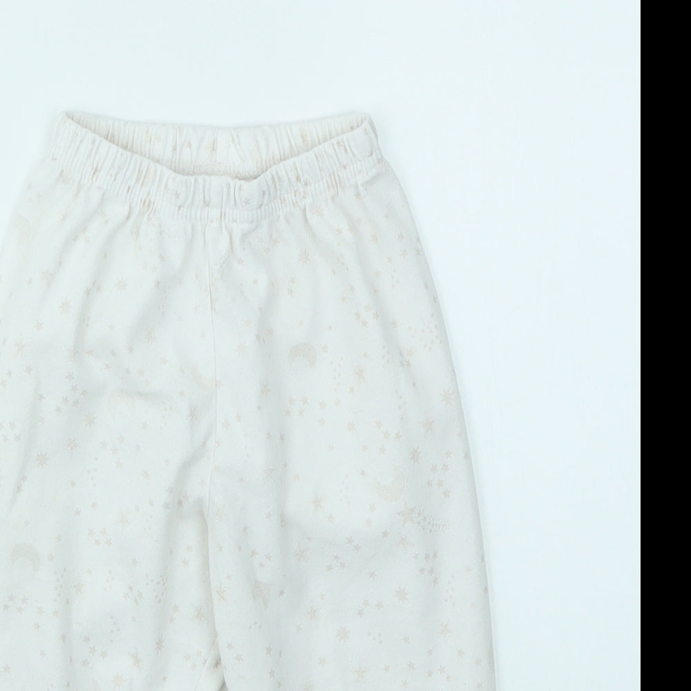 Matalan Girls Ivory Argyle/Diamond  Capri Trousers Size 12-18 Months