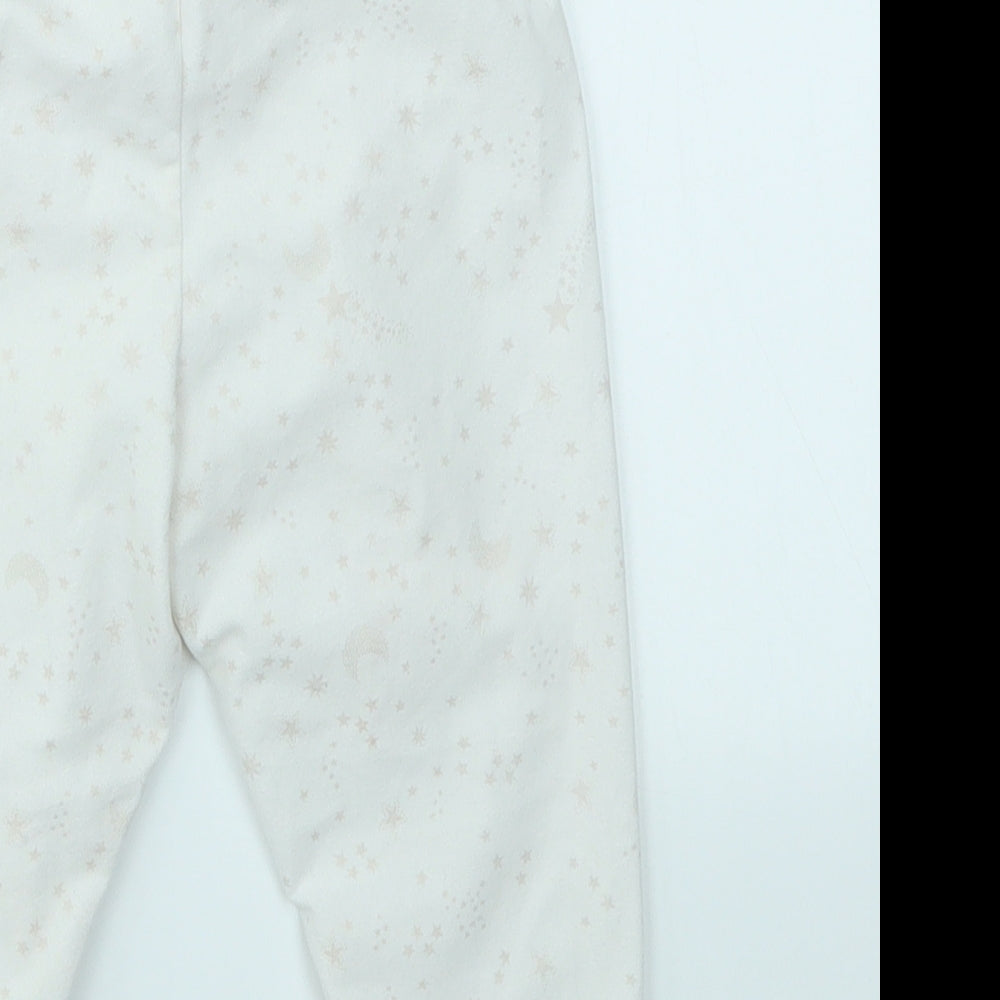 Matalan Girls Ivory Argyle/Diamond  Capri Trousers Size 12-18 Months