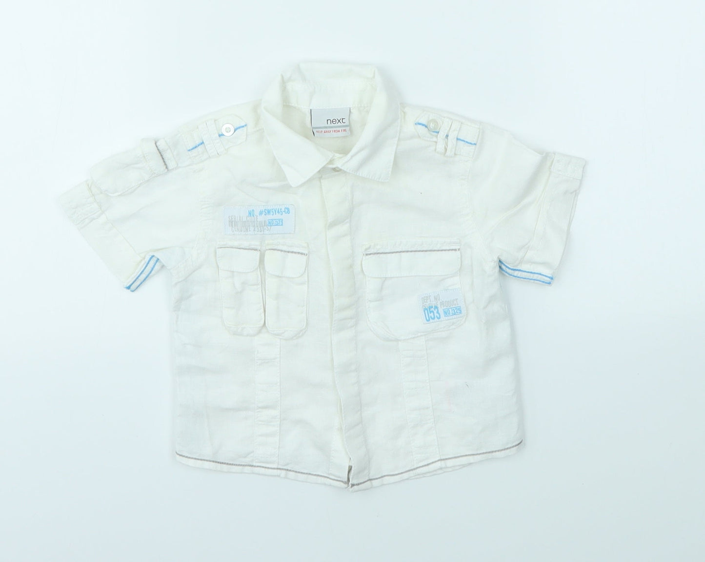 NEXT Boys White   Basic Button-Up Size 6-9 Months