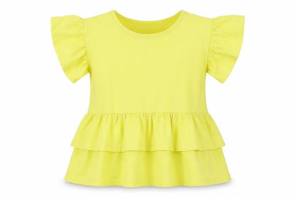 Tu Girls Yellow   Basic T-Shirt Size 7 Years