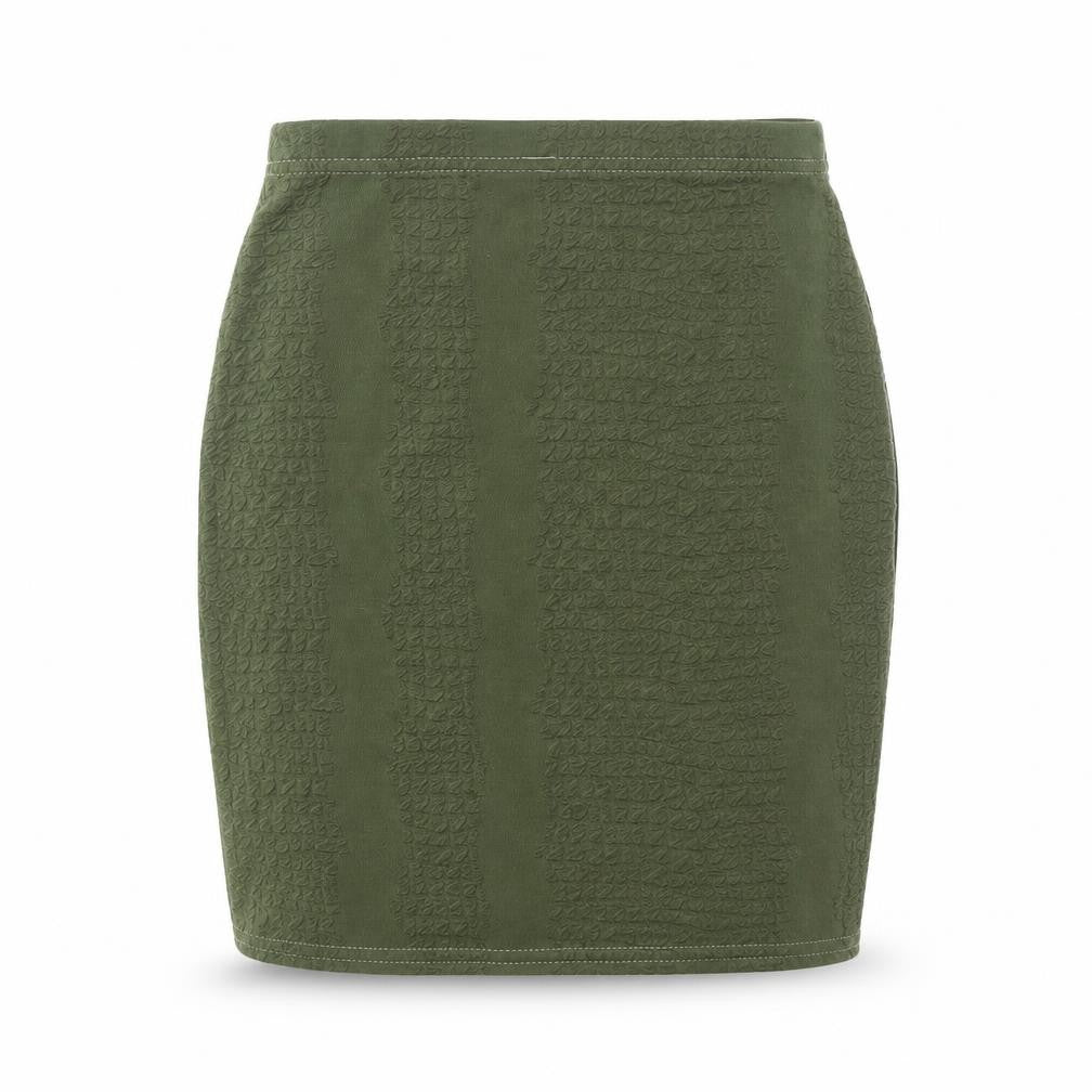 PRETTYLITTLETHING Womens Green   A-Line Skirt Size 4  - stretch waistband