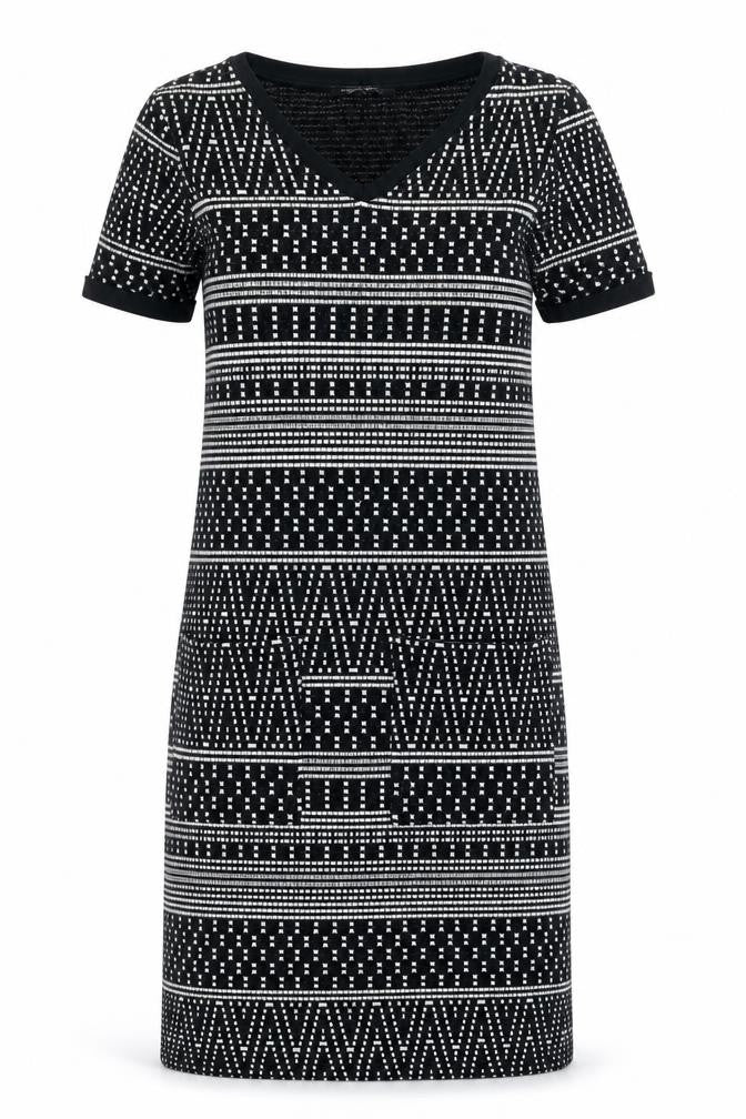 NEXT Womens Black Geometric  Jumper Dress  Size 8