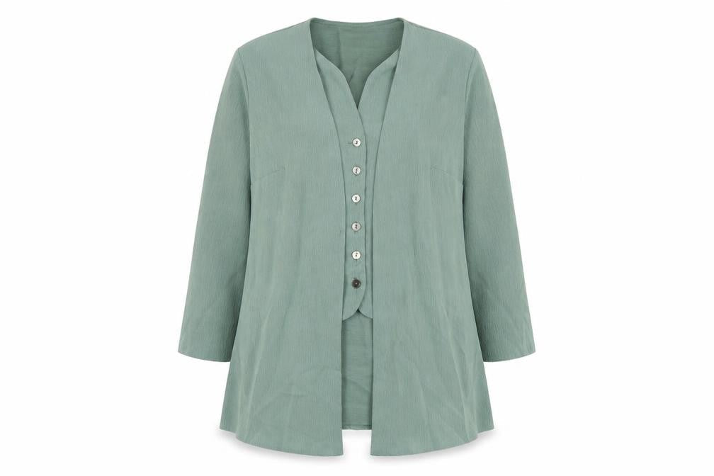 Ann Harvey Womens Green   Basic Button-Up Size 18