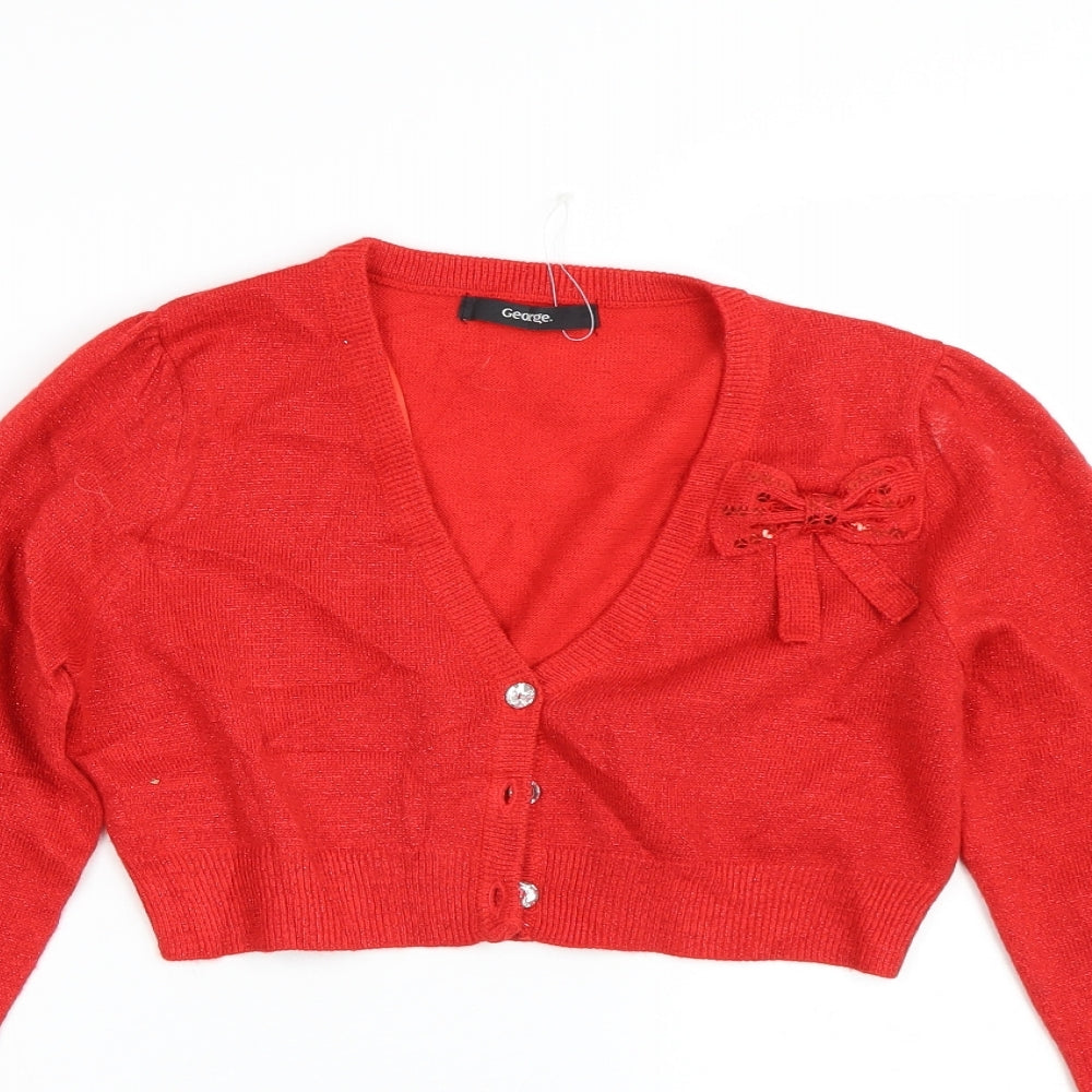 George Girls Red   Cape Jumper Size 13-14 Years