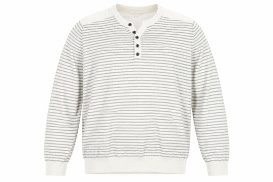 George Mens White Striped  Pullover Jumper Size L
