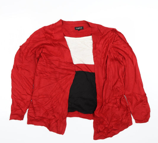 Angelina Womens Red Striped  Pullover Jumper Size S