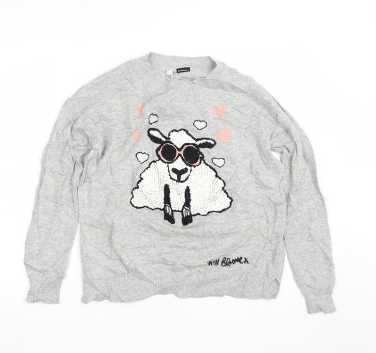 Will Bromex Womens Grey   Pullover Jumper Size 10