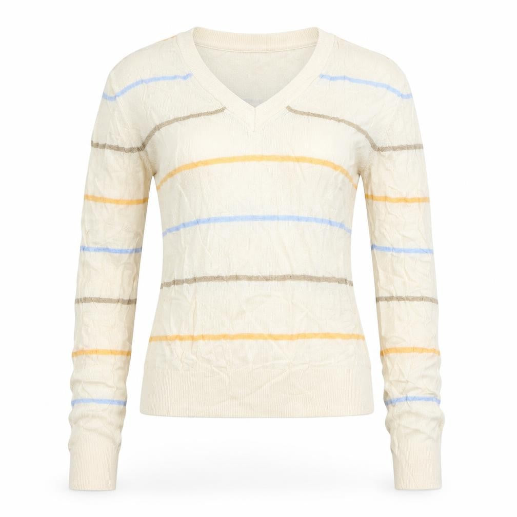 Marks & Spencer Womens Beige Striped  Pullover Jumper Size S