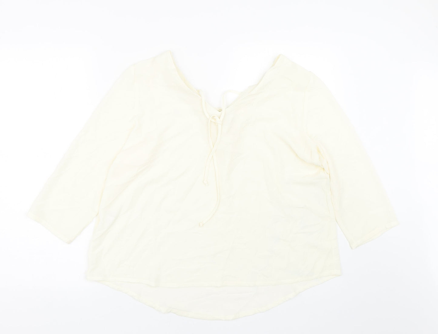 R edition Womens Beige   Basic Blouse Size 14