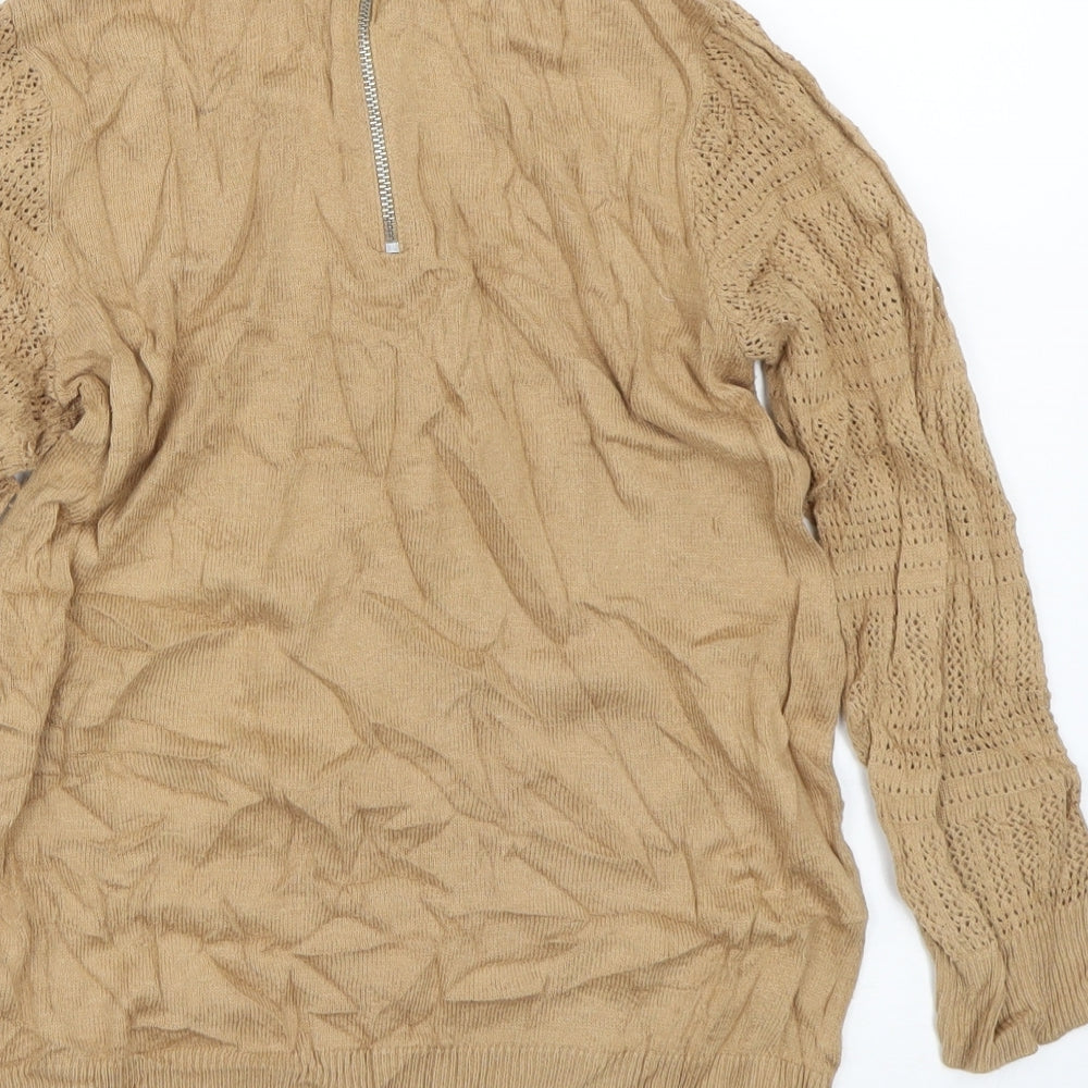 Oasis Womens Brown   Basic T-Shirt Size XS