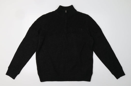 Preloved saisnburys Mens Black   Pullover Sweatshirt Size L - Front