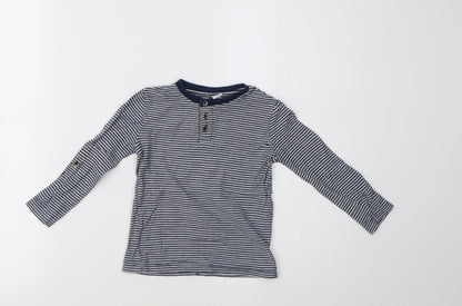 TU Boys Blue Striped  Pullover Jumper Size 24 Months