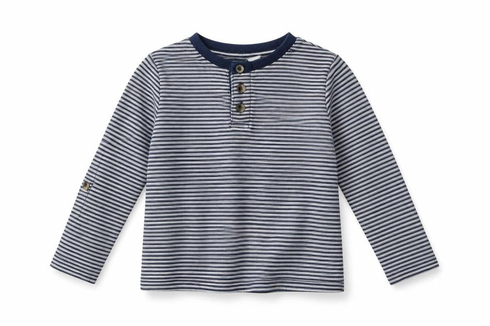 Sainsburys Boys Blue Striped  Pullover Jumper Size 24 Months
