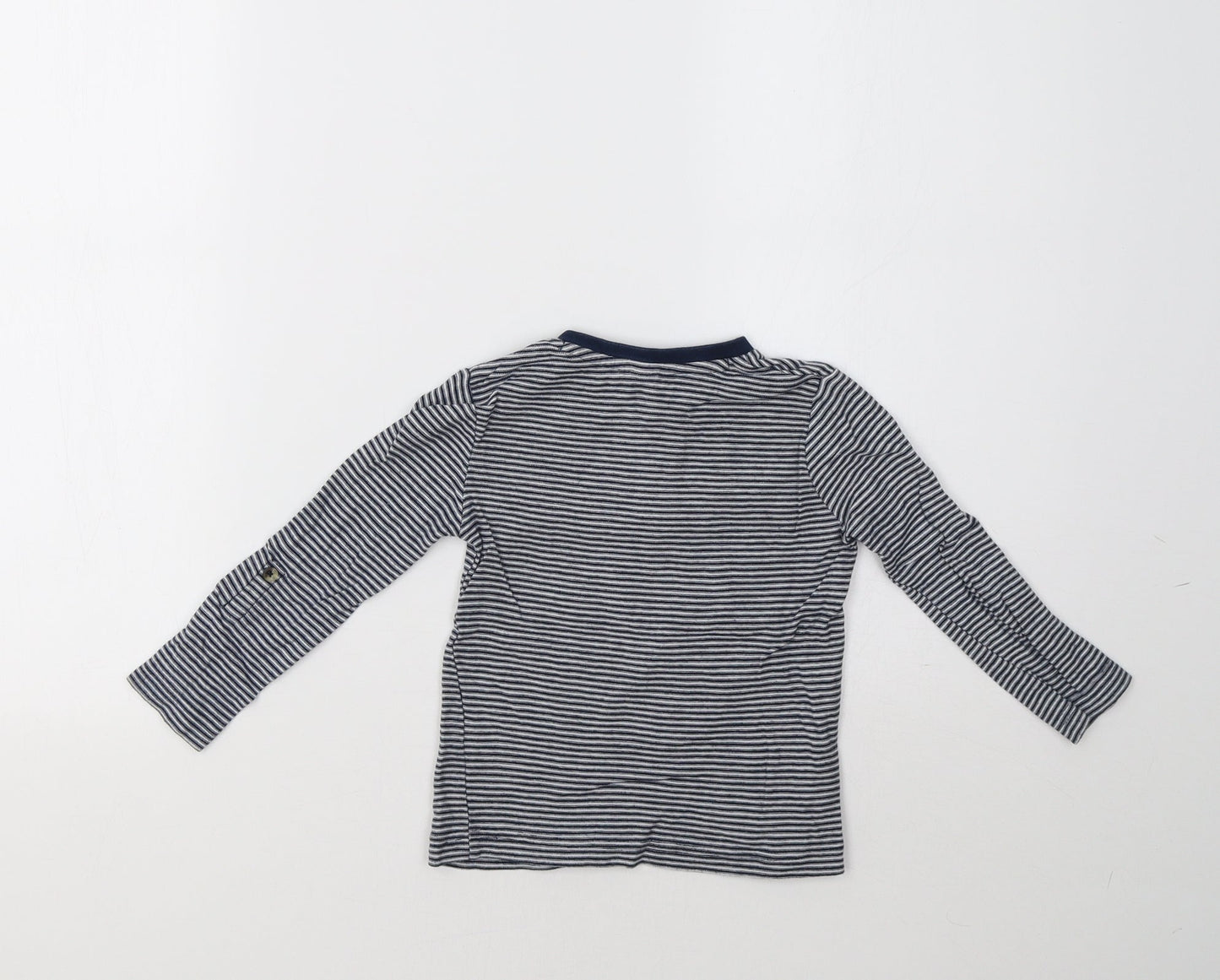 Sainsburys Boys Blue Striped  Pullover Jumper Size 24 Months