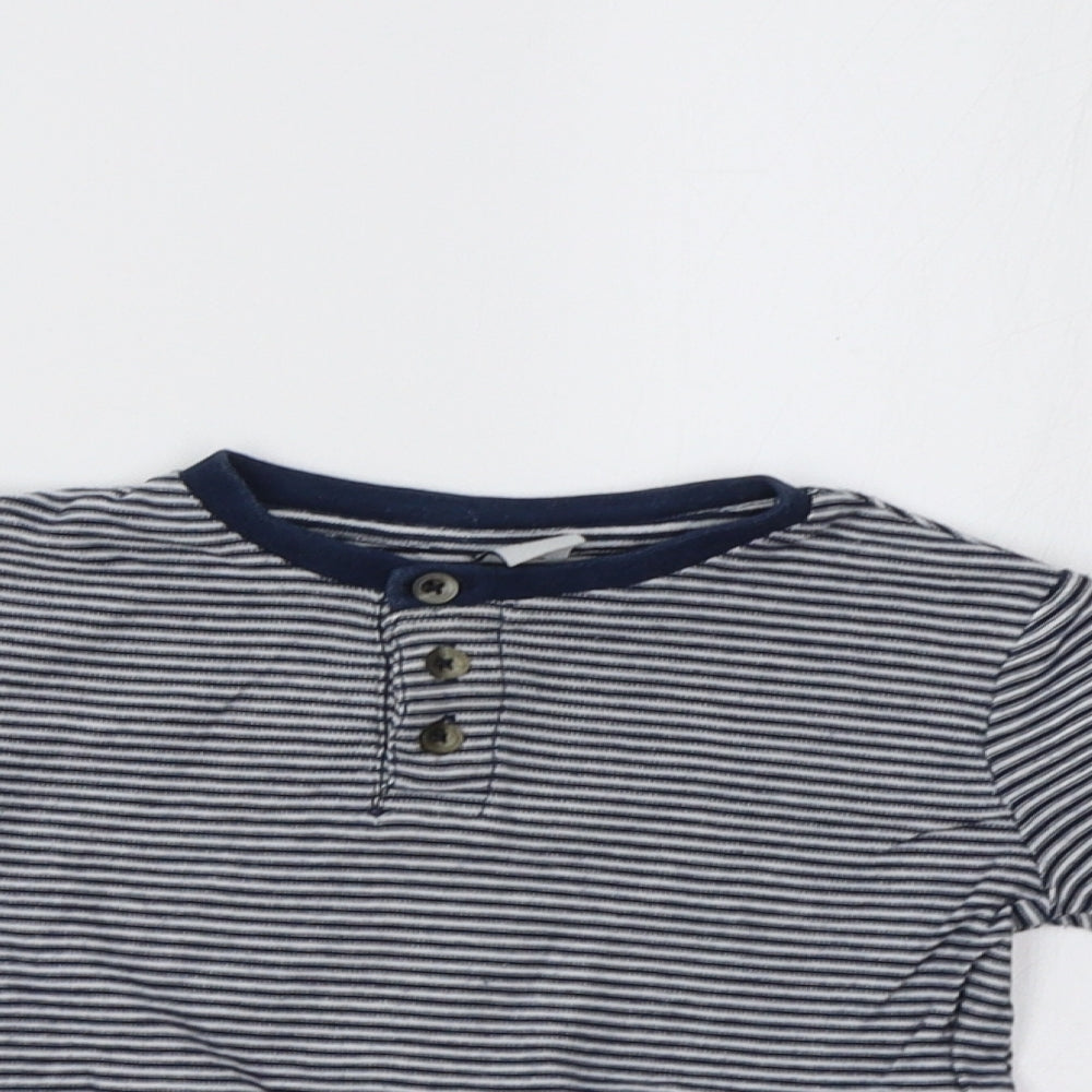 Sainsburys Boys Blue Striped  Pullover Jumper Size 24 Months