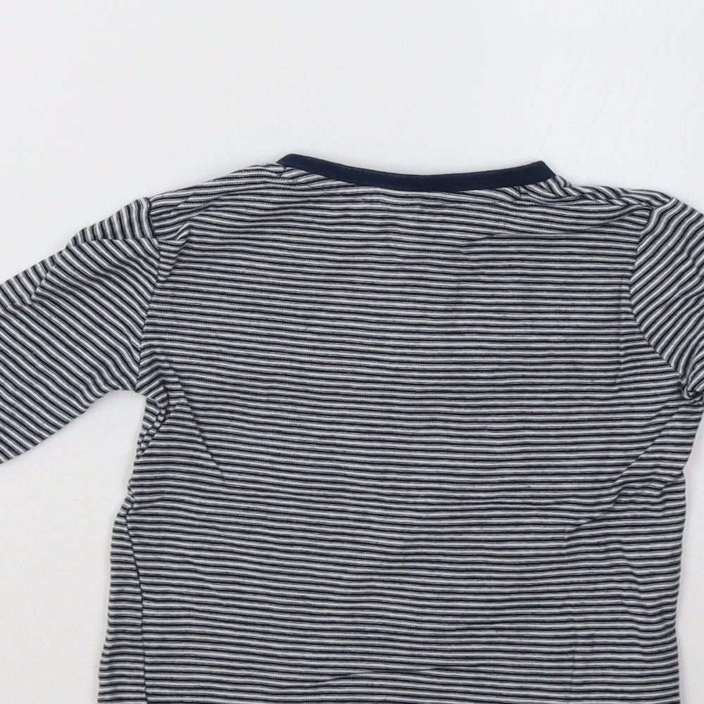 Sainsburys Boys Blue Striped  Pullover Jumper Size 24 Months