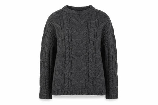 Mango Womens Grey  Knit Pullover Sweatshirt Size S