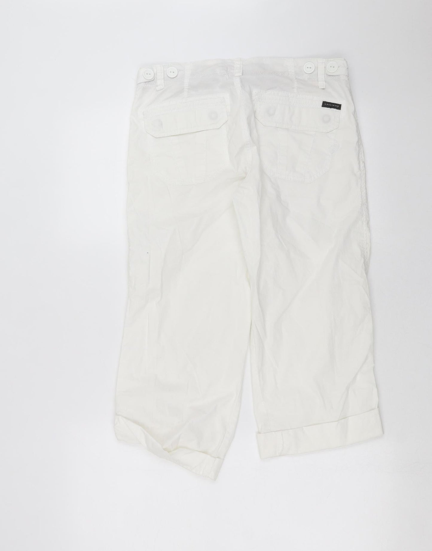 Sanctuary Womens White   Cropped Trousers Size 30 in L20 in