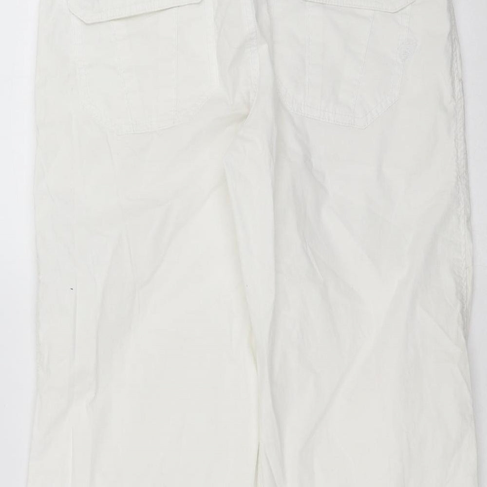 Sanctuary Womens White   Cropped Trousers Size 30 in L20 in