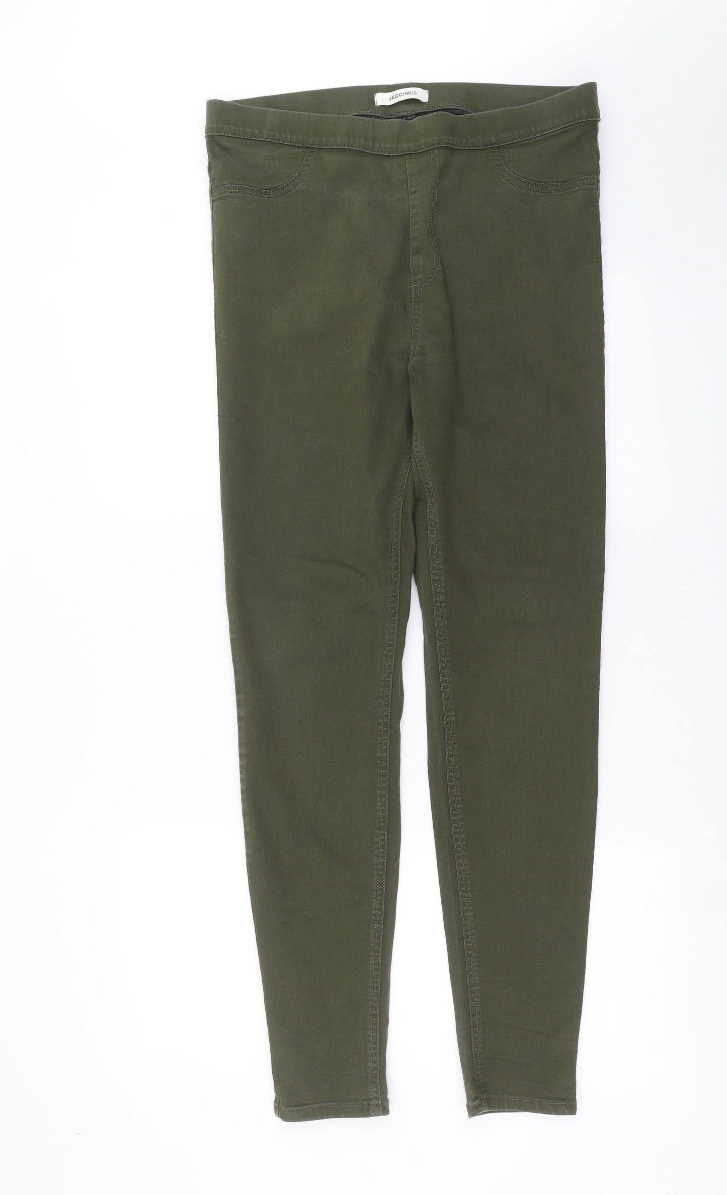 Preworn Womens Green  Denim Jegging Jeans Size 34 in L30 in