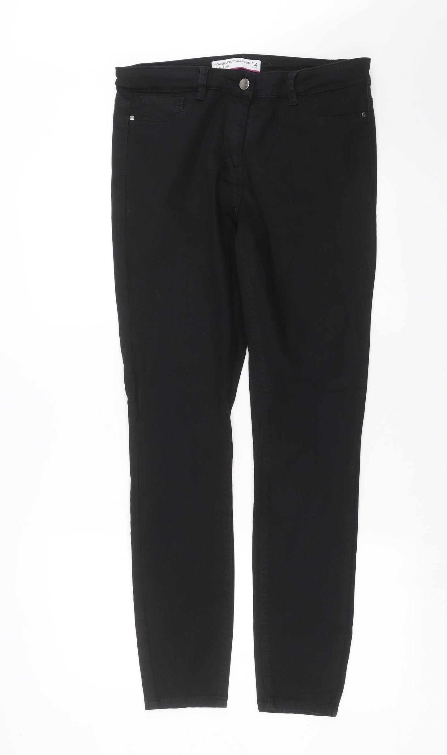 Preworn Womens Black  Denim Skinny Jeans Size 14 L29 in