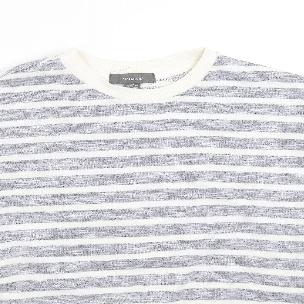 Primark Womens Blue Striped  Pullover Sweatshirt Size XS