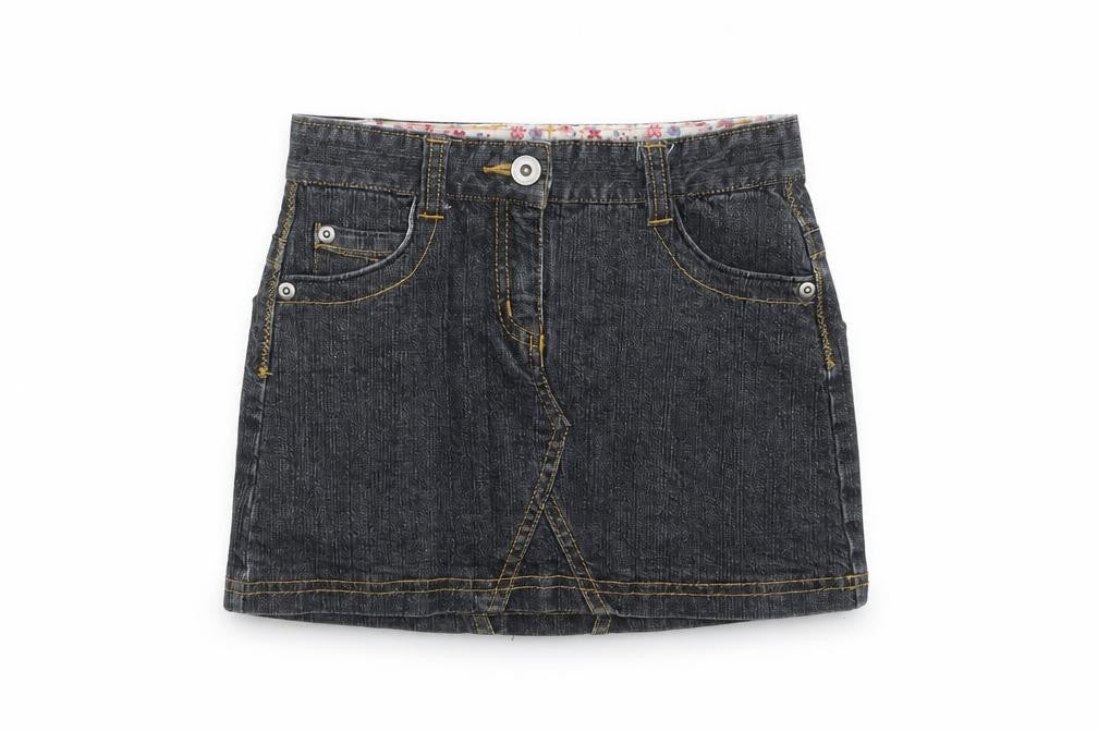 Marks & Spencer Girls Blue  Denim Mini Skirt Size 8 Years