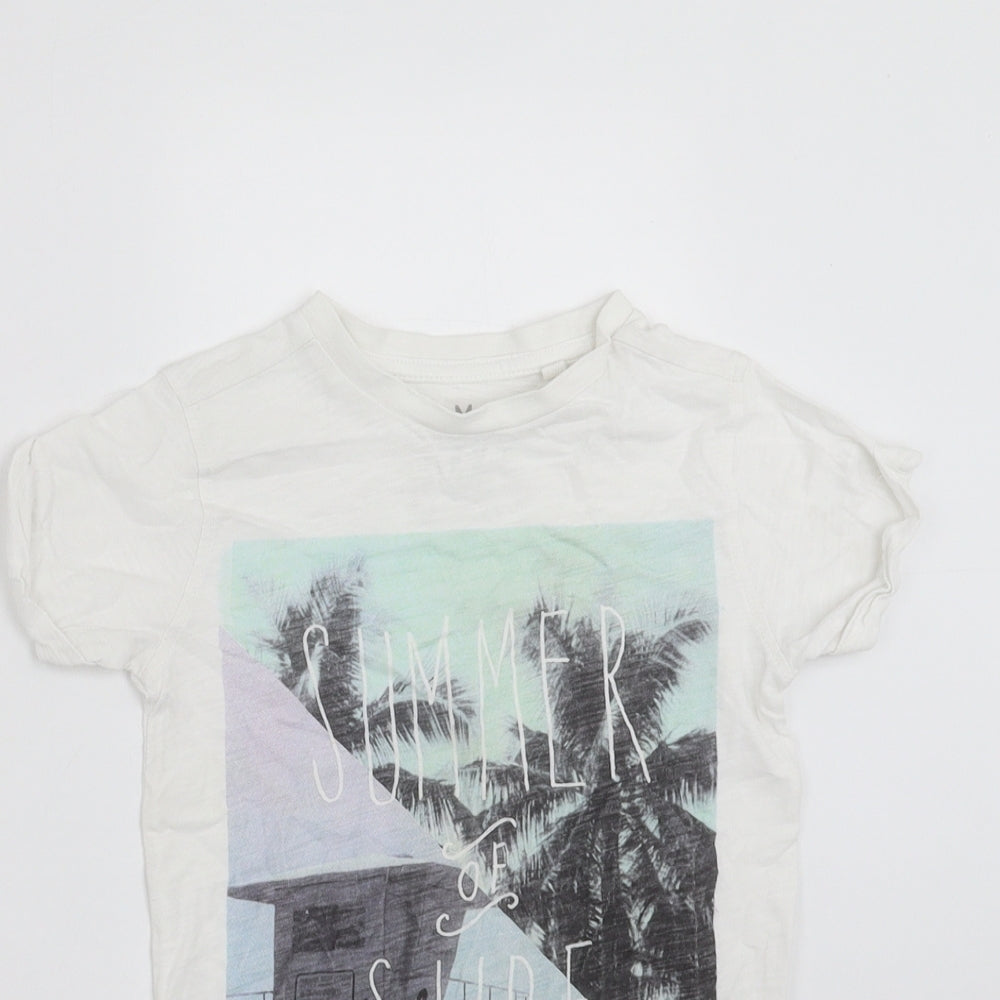 NEXT Boys White   Basic T-Shirt Size 4 Years  - Summer of Surf
