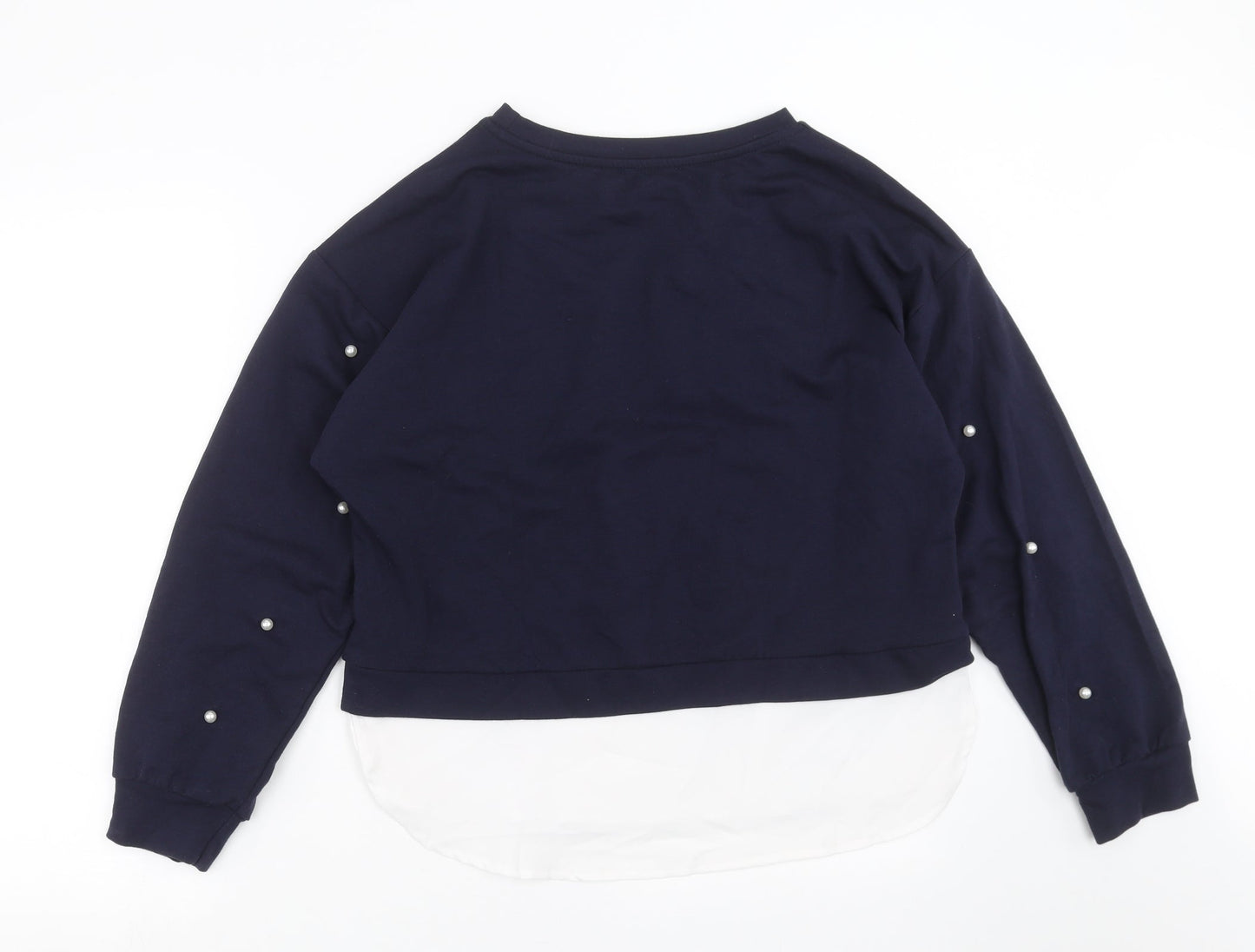 SheIn Womens Blue   Pullover Sweatshirt Size L  - beaded