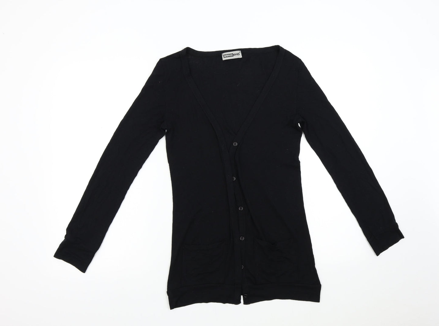 Naked Eyes Womens Black   Cardigan Jumper Size M