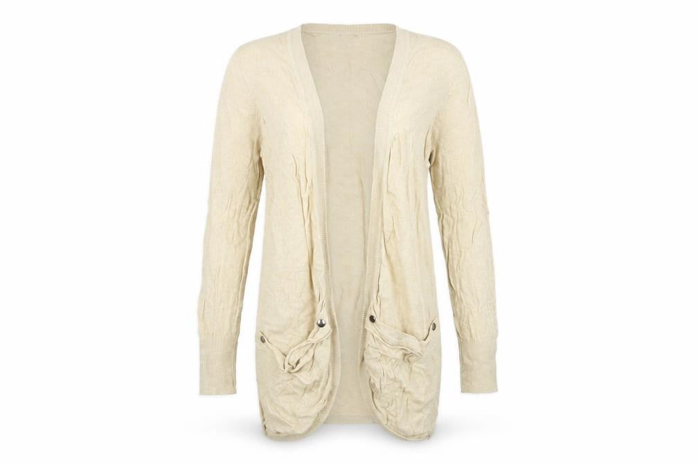 Primark Womens Beige  Knit Cardigan Jumper Size 14