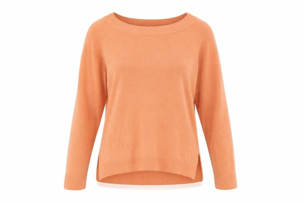 TU Womens Orange  Knit Pullover Jumper Size 12
