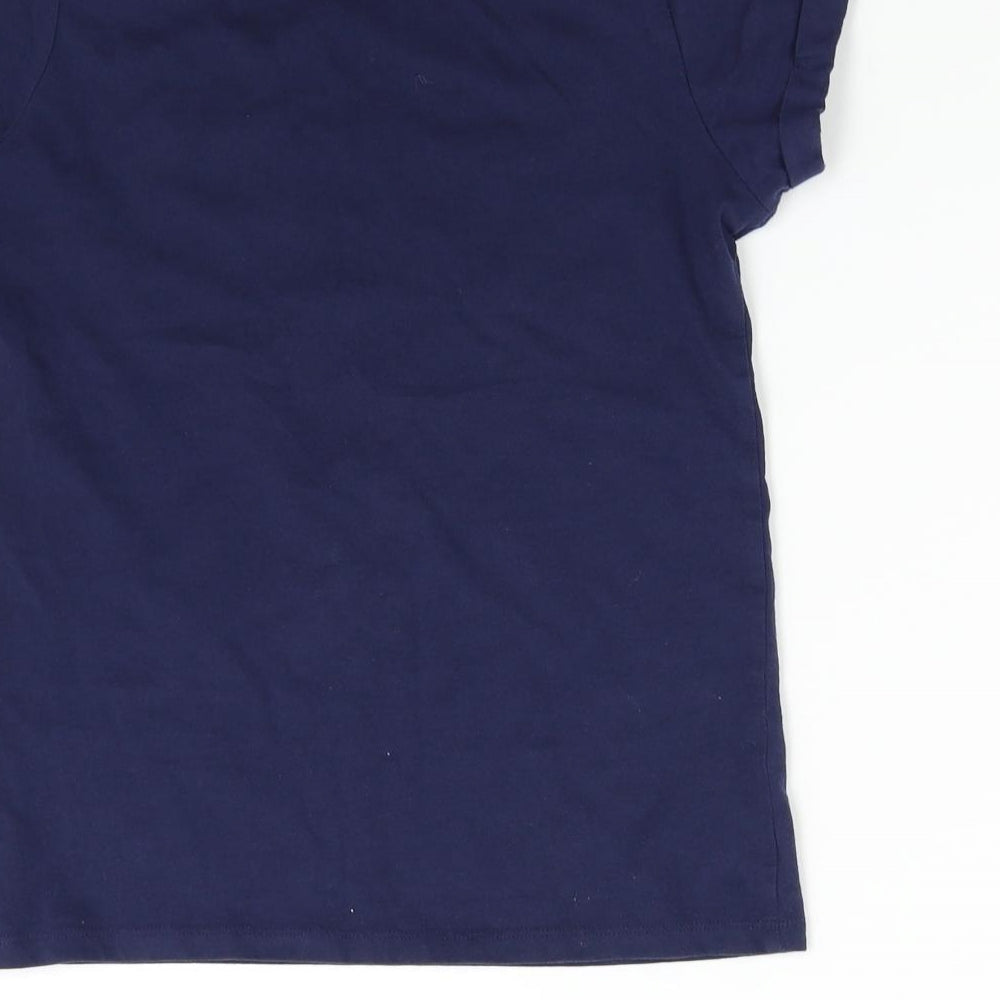 Primark Girls Blue   Basic T-Shirt Size 11-12 Years  - Team Floss Unicorn
