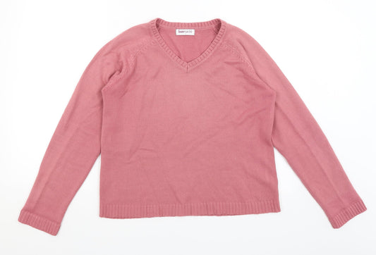 Bonmarche Womens Pink   Pullover Jumper Size S