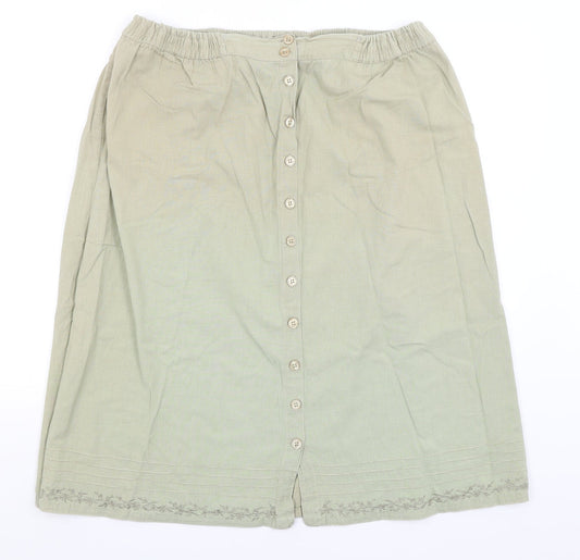 Akal Womens Green   A-Line Skirt Size L