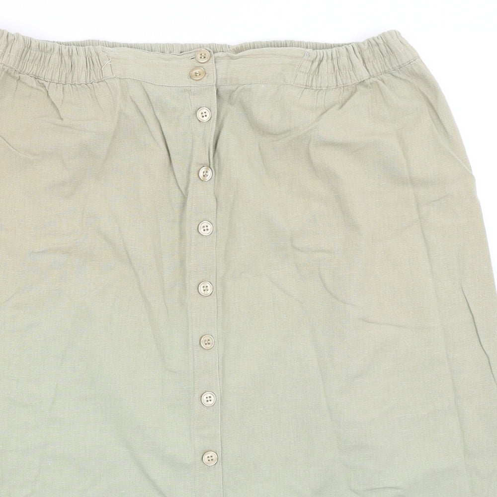 Akal Womens Green   A-Line Skirt Size L