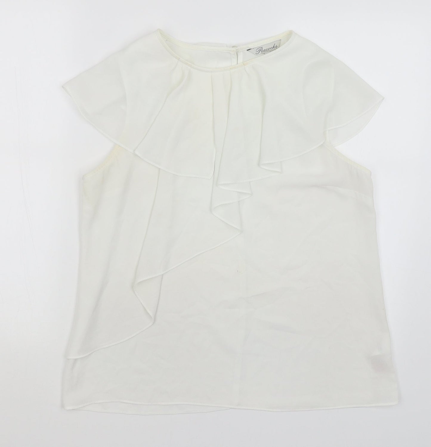 Peacocks Womens White   Basic Blouse Size 14