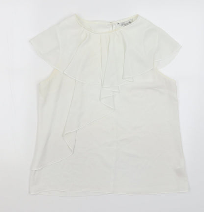Peacocks Womens White   Basic Blouse Size 14