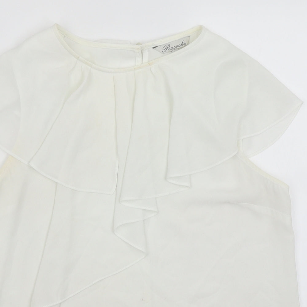 Peacocks Womens White   Basic Blouse Size 14