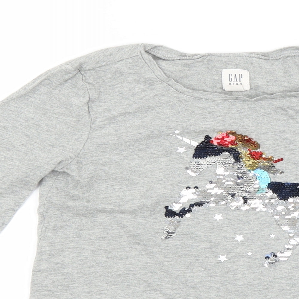 Gap Girls Grey   Basic T-Shirt Size S