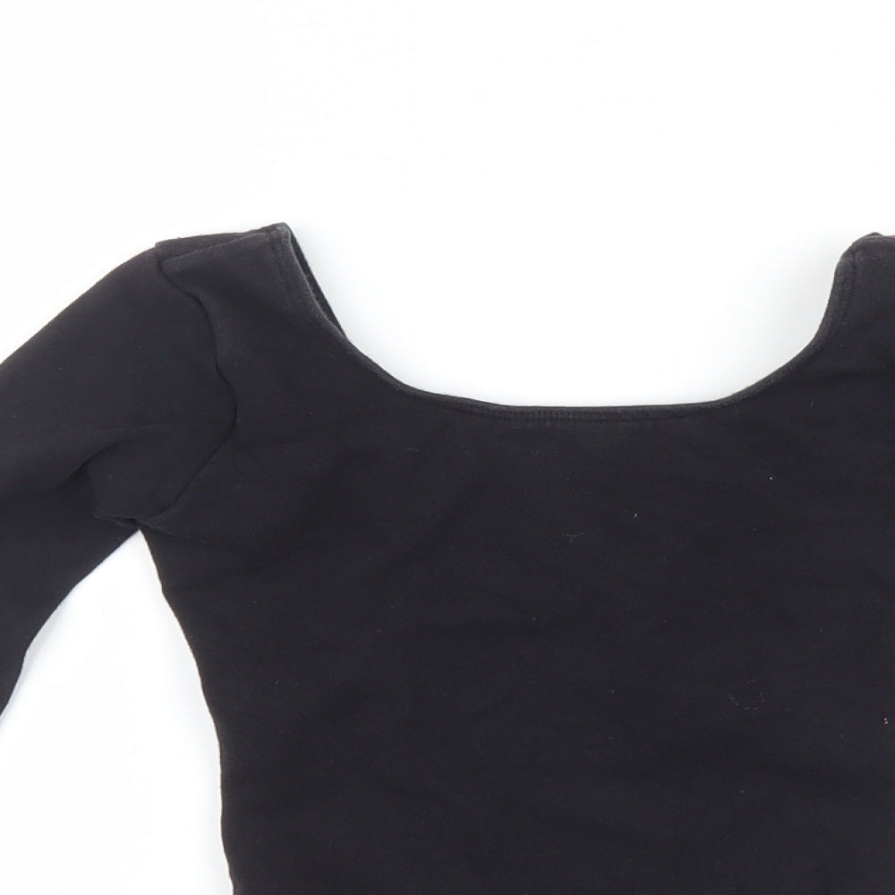 Bloch Girls Black   Basic T-Shirt Size 5-6 Years