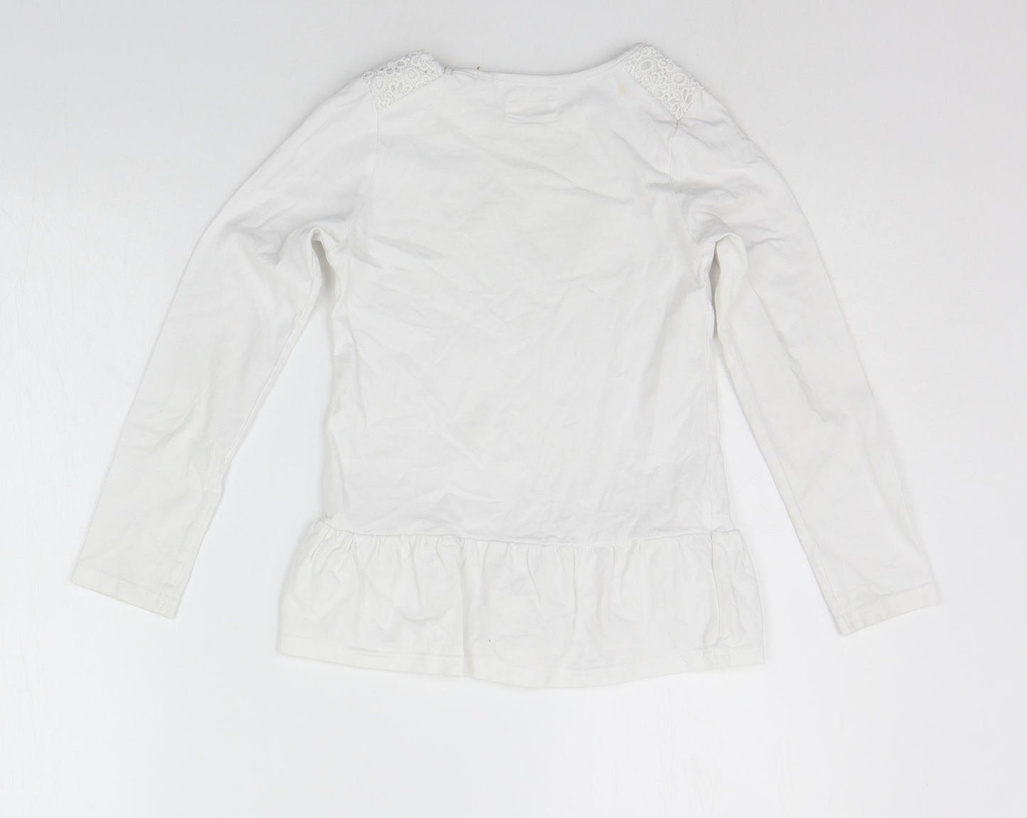 TU Girls White   Basic T-Shirt Size 7 Years