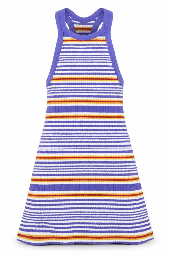 Cooperative Womens Blue Striped  A-Line  Size M