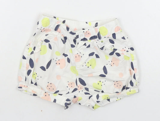 Tiny Little Wonders Baby White Geometric  Cropped Trousers Size 12-18 Months