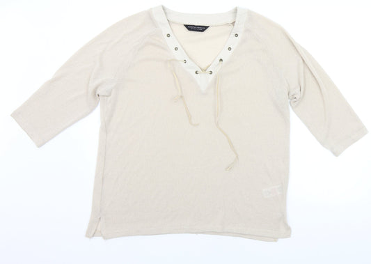 Dorothy Perkins Womens Beige   Pullover Jumper Size 20