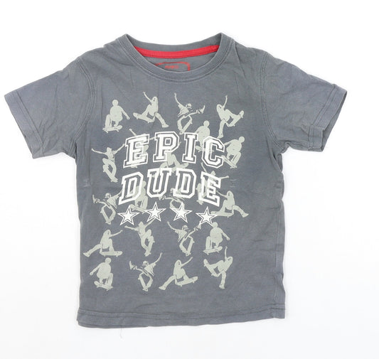 pEP&CO Boys Grey   Basic T-Shirt Size 5-6 Years